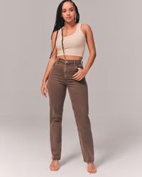 Women's Curve Love Ultra High Rise 90s Straight Jean | Women's Bottoms | Abercrombie.com | Abercrombie & Fitch (US)