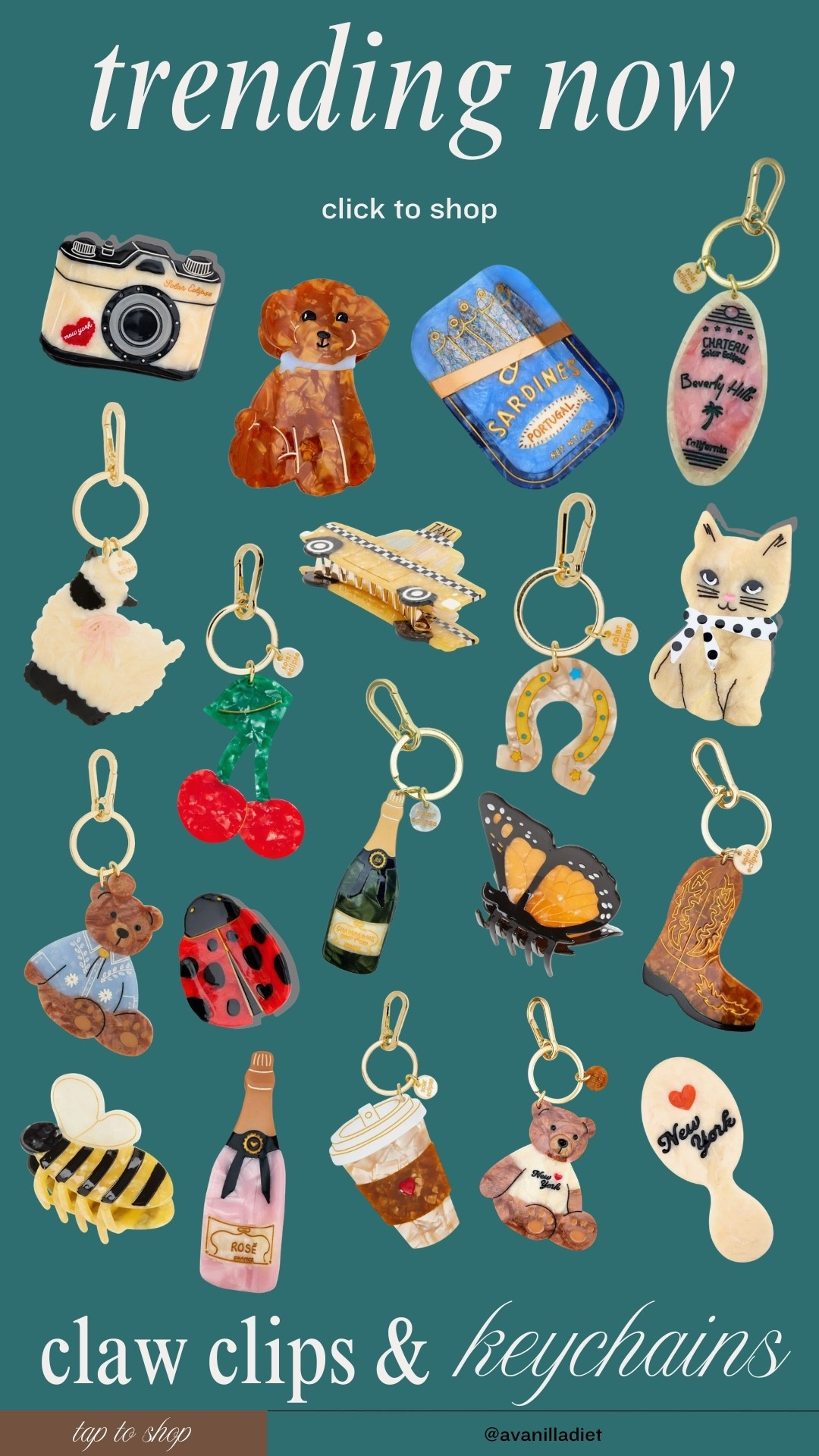 Fun keychains and claw clips! Perfect to add to a gift! 🔑