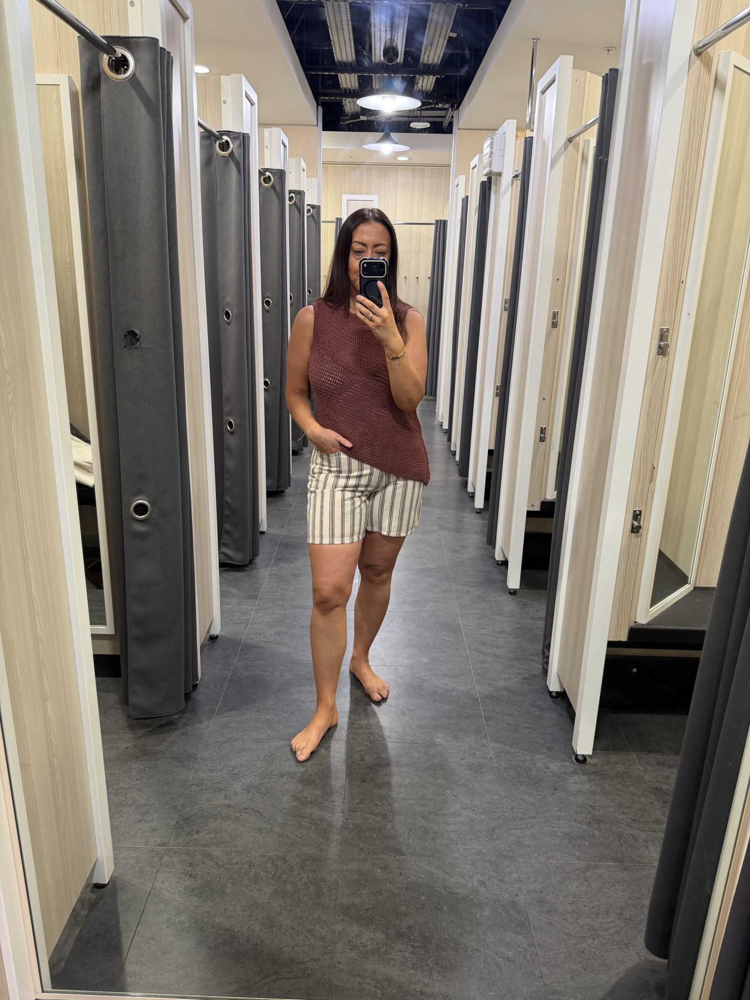 paula Echevarría Knitted asymmetrical top and bermuda shorts  

 #LTKuk #LTKsummer #LTKstyletip