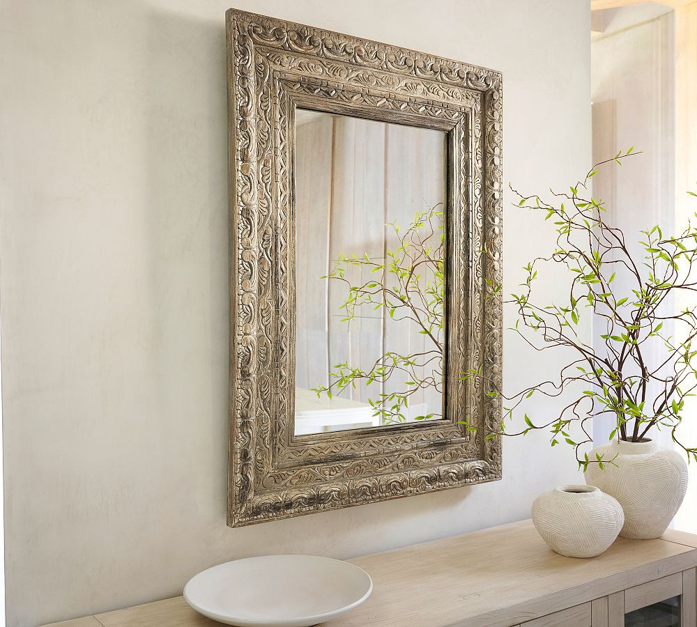 Aarya Carved Mirror | Pottery Barn (US)