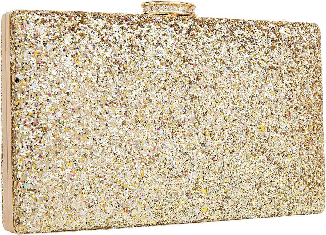 CARIEDO Women's Evening Handbag Clutch Stain Fabric Bridal Purse for Wedding Prom Night Out Party | Amazon (US)