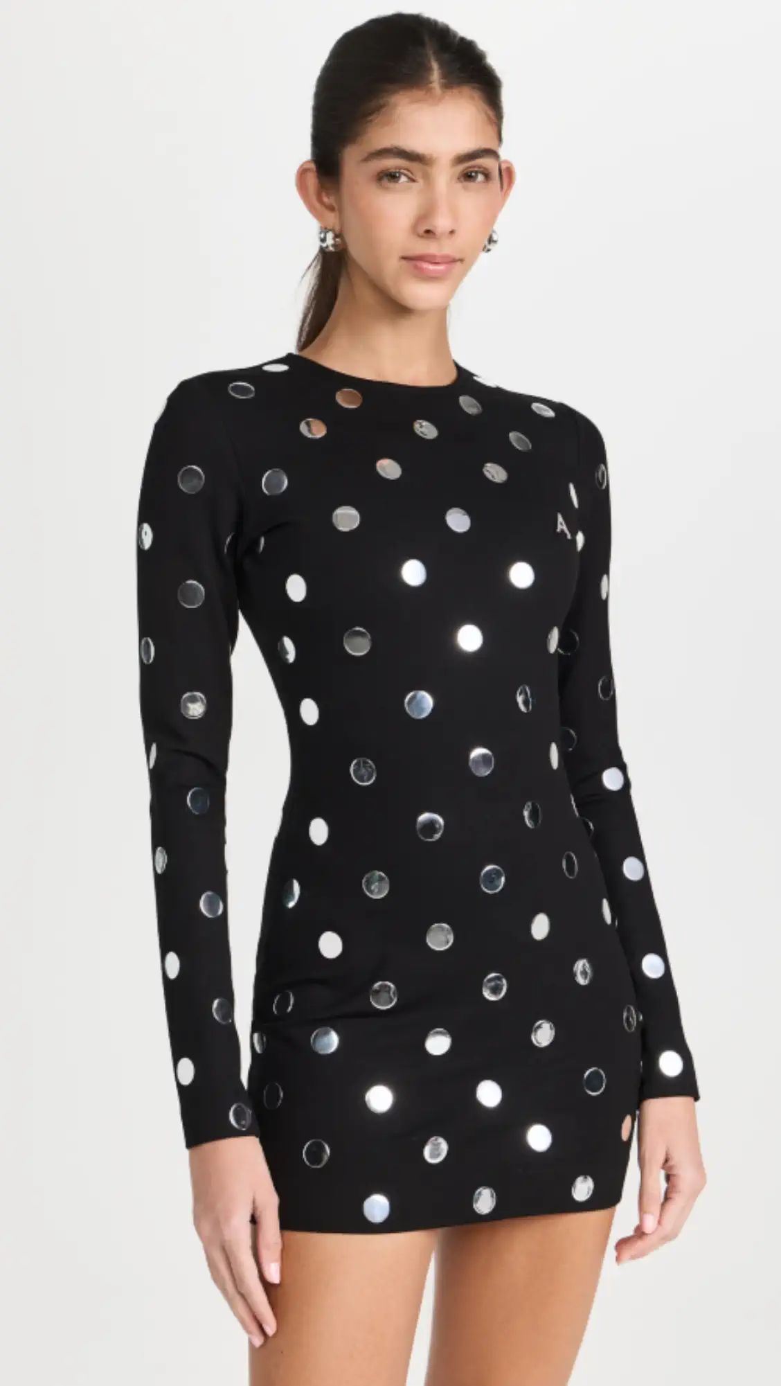 Area Polka Dot Long Sleeve Mini Dress | Shopbop | Shopbop