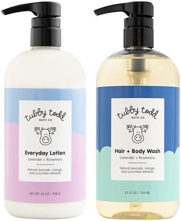 Tubby Todd's Baby Body Wash and Lotion Set - Gentle, Hypoallergenic Skincare for Newborns & Toddl... | Amazon (US)