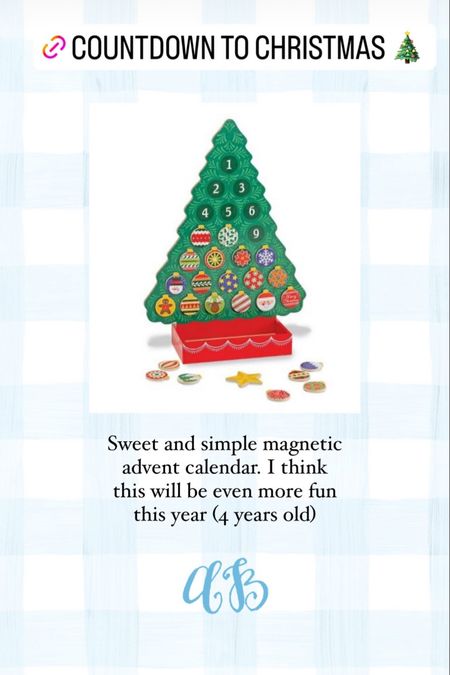 Christmas Advent Calendar with magnets. Melissa and Doug— on sale at Target! A fun way to countdown to Christmas together  

#LTKsalealert #LTKSeasonal #LTKHoliday
