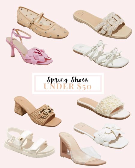 Affordable spring and summer shoes all under $40 // the mesh ballet flats with rhinestones are a great designer dupe and such a fun way to dress up an outfit! 

#LTKwedding #LTKfindsunder50 #LTKshoecrush
