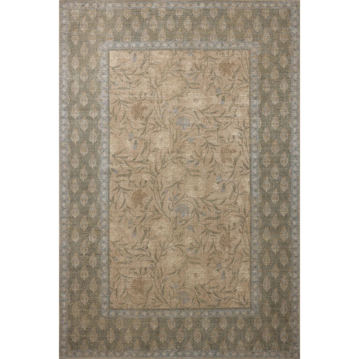 Rifle Paper Company x Loloi Edinburgh Sand / Green  Area Rug | Wayfair North America