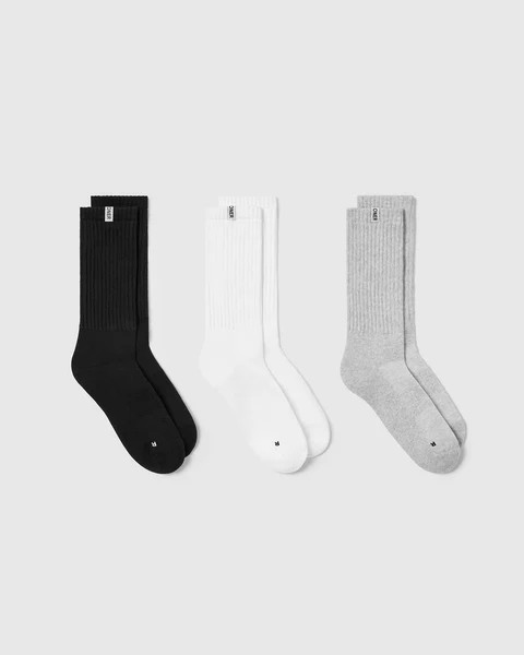 Slouchy Socks 3 Pack 
 Black/White/Grey Marl | Oner Active (UK / US)