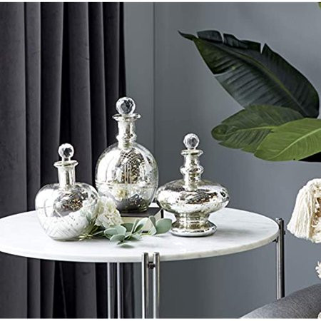 Deco 79 Decorative Jars S/3 7 8 9 H Silver | Walmart (US)