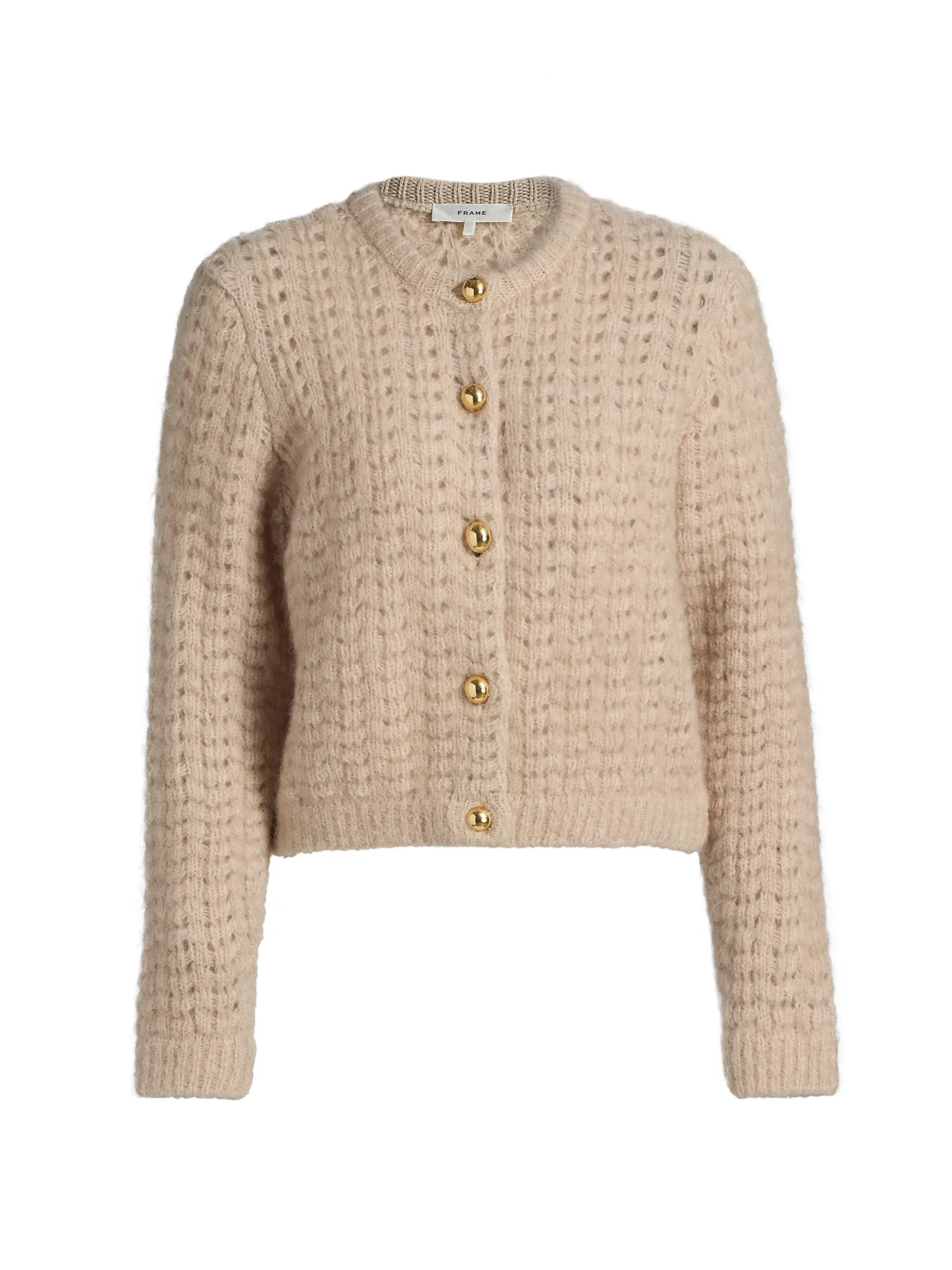 Frame The Plush Alpaca-Blend Cardigan | Saks Fifth Avenue | Saks Fifth Avenue
