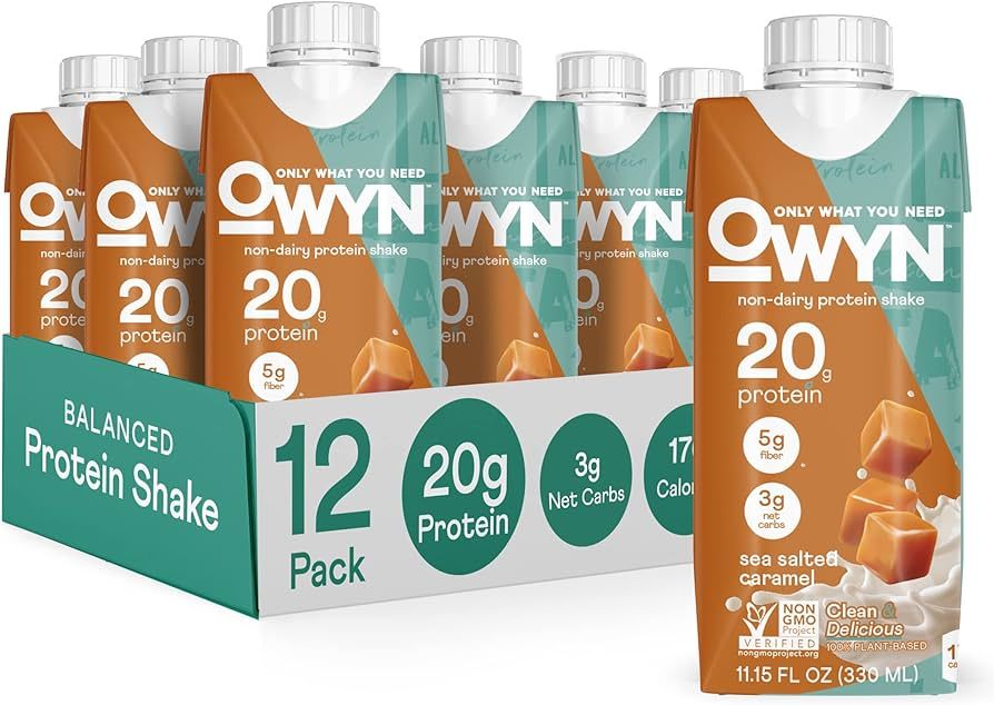 OWYN Plant Based Protein Shake, 20g Vegan Protein from Organic Pumpkin seed, Flax, Pea Blend, Pre... | Amazon (US)