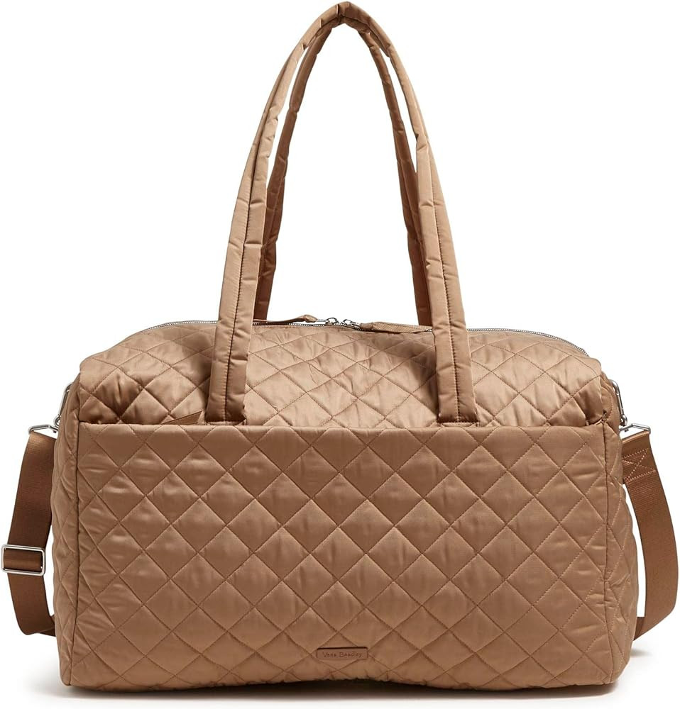 Vera Bradley Women's Performance Twill Large Travel Duffle Bag, Meadowlark Tan, One Size | Amazon (US)
