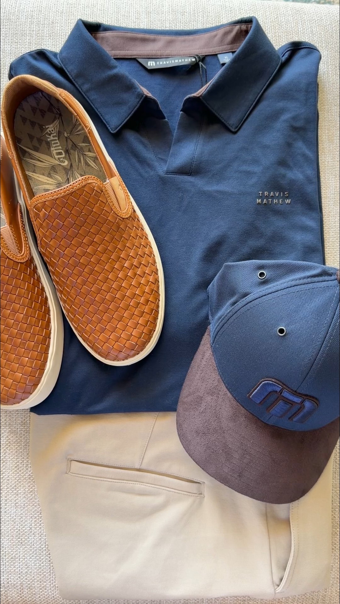Gifts ideas for him! Men’s outfit idea perfect for vacation or everyday wear. My husband loves all of these items and your guy will love them too! 

This hat and polo shirt combo is so good! Such a nice looking hat that he’ll love and won’t want to return. Love the navy and chocolate brown color combo, brown suede bill and 3D embroidery. Add the navy and brown polo shirt that matches the hat and it makes such a nice set to give as a gift. The stretch knit shorts are really nice too and according to my husband, they’re very comfortable. He also loves these Olukai slip on woven leather sneakers. This is actually his second pair and he also has the fabric version of these men’s shoes in several colors too. So comfy and easy to slip on! All of these items make great gifts on their own or all together as a bigger gift.

Gifts for him, gifts for husband, gifts for dad, gifts for son, gifts for son in law, gifts for father in law, gifts for grandson, gifts for friend, baseball hat, baseball cap 

#LTKTravel #LTKGiftGuide #LTKMens