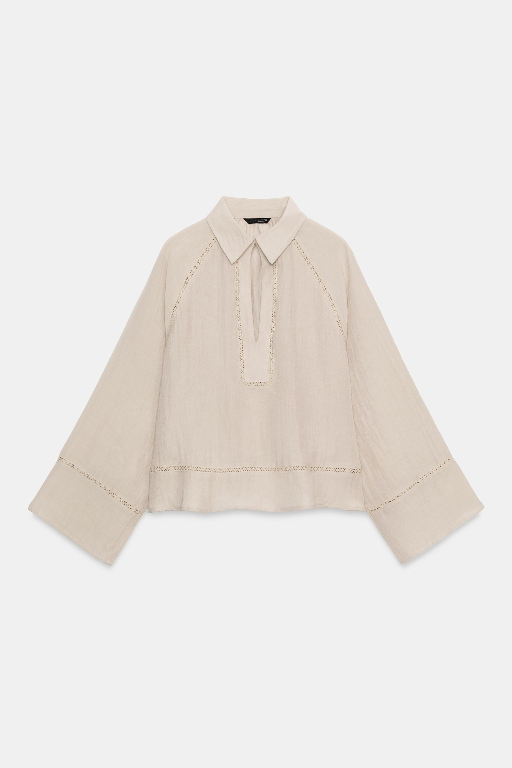 RUSTIEKE BLOUSE MET ENTRE-DEUX | Zara US