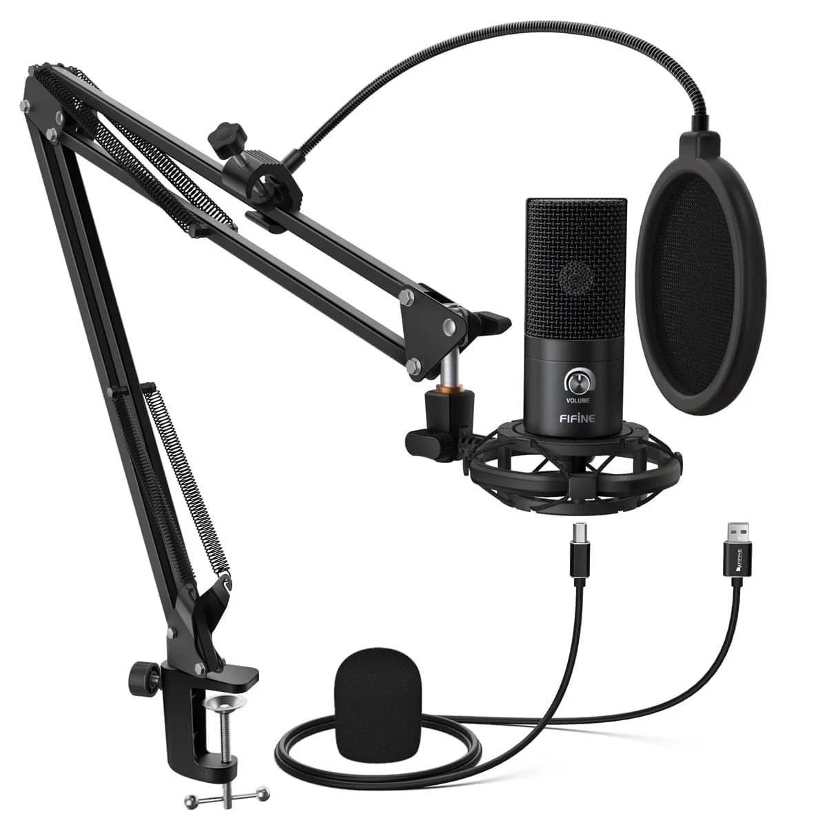 FIFINE T669 USB Studio Microphone Kit for PC Computer, Recording Microphone Bundle with Boom Arm,... | Walmart (US)