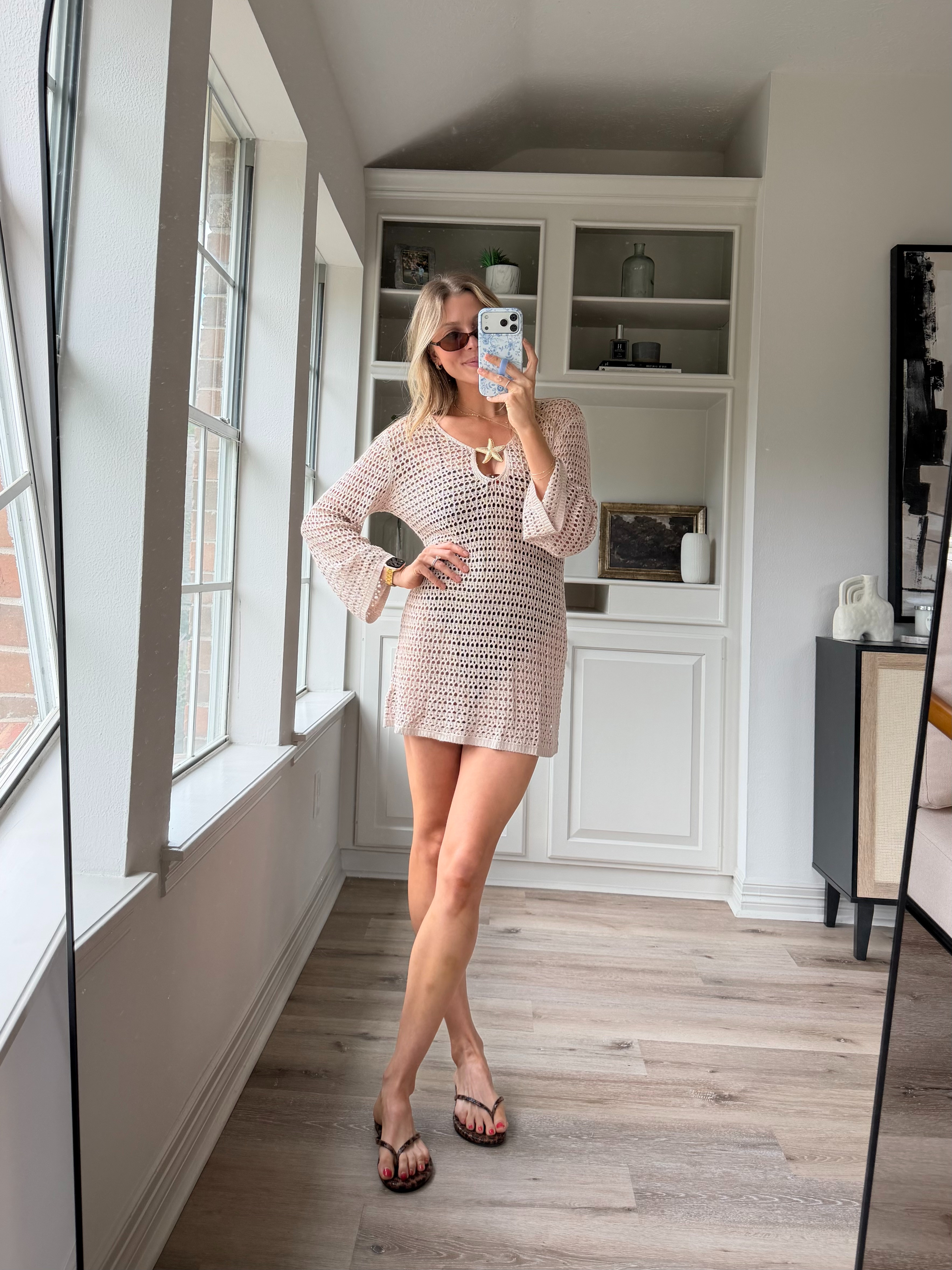 Crochet swim coverup! Small in coverup and one piece! 

 #LTKSwim