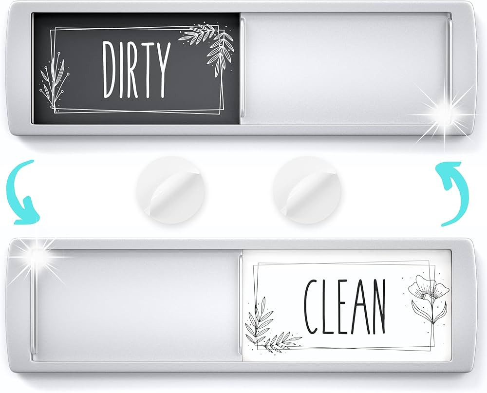 Stylish Dishwasher Magnet Clean Dirty Sign - 2" by 7" - Ideal Clean Dirty Magnet for Dishwasher a... | Amazon (CA)