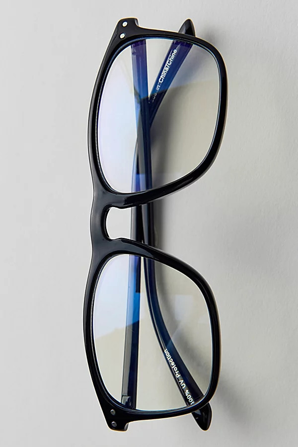 Dylan Rectangle Blue Light Glasses in Black, Women's at Urban Outfitters | Urban Outfitters (US and RoW)