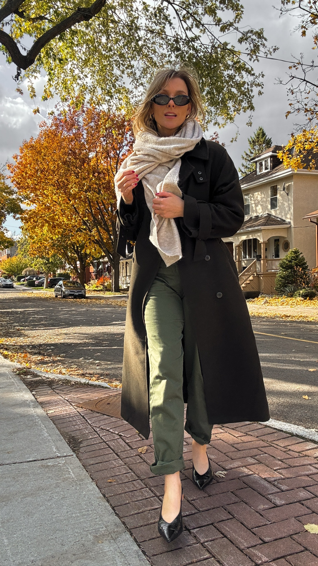 Pulled everything from my closet but found many great similar options at all price points below

Coat is H&M
Scarf, sweater & heels (3220/610/800) are Zara
Pants are a military custom pant/no label
Sunnies & earrings are Amazon 

#LTKSeasonal #LTKFindsUnder50 #LTKTall