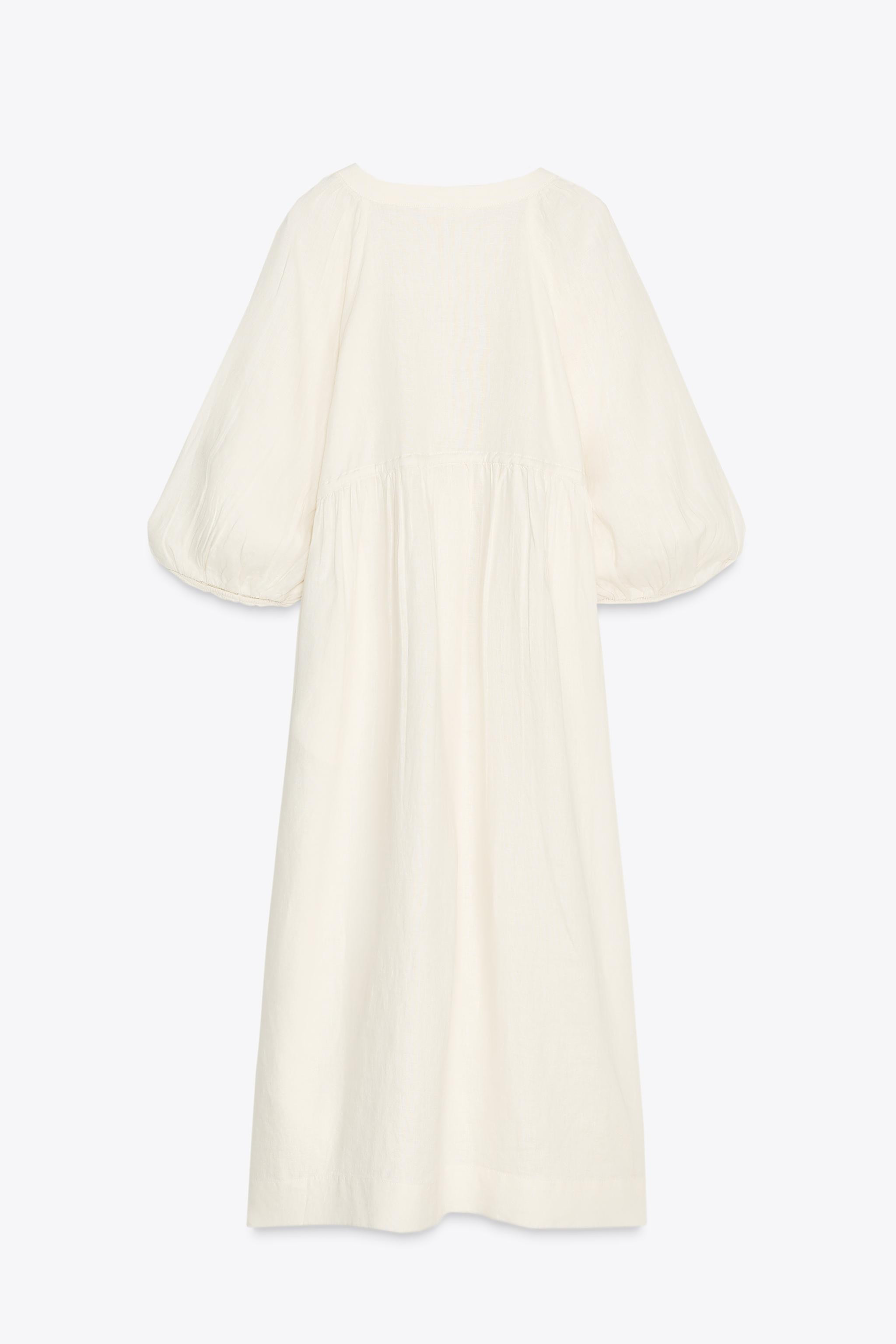 100% LINEN TUNIC DRESS ZW COLLECTION | Zara UK