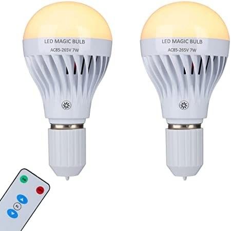 Rechargeable Light Bulbs, Bsod LED Magic Bulb with Remote Controller Warm White Emergency Lamp Wi... | Amazon (US)