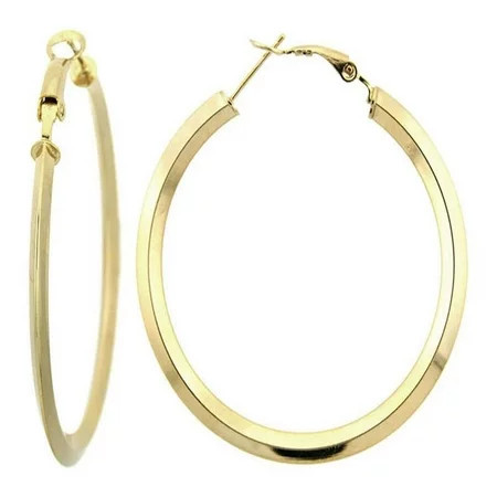 Yellow Gold Plated Sterling Silver Triangle Cubic Zirconia Earrings | Walmart (US)