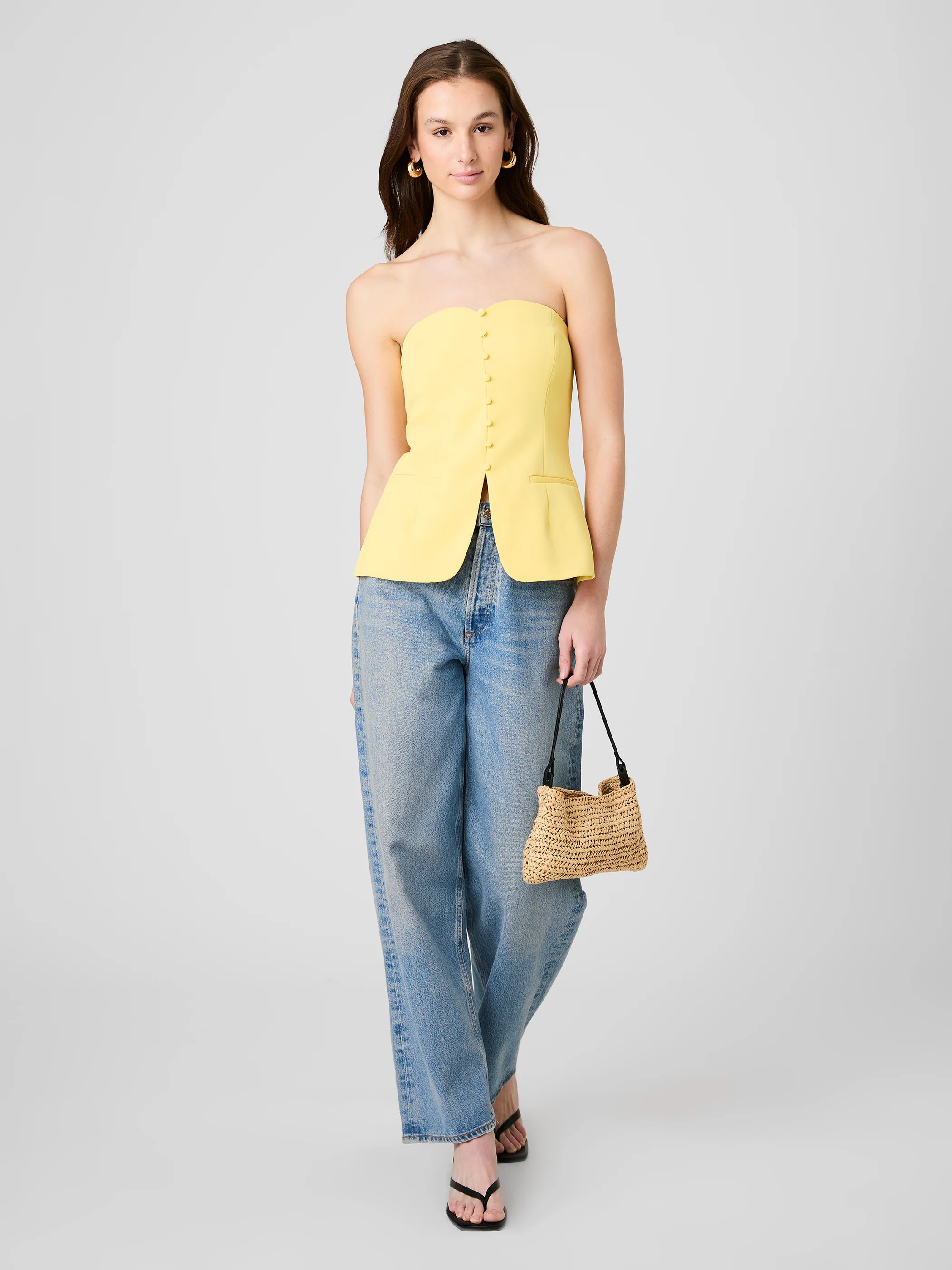 HARRY SUITING STRAPLESS TOP | French Connection (US)