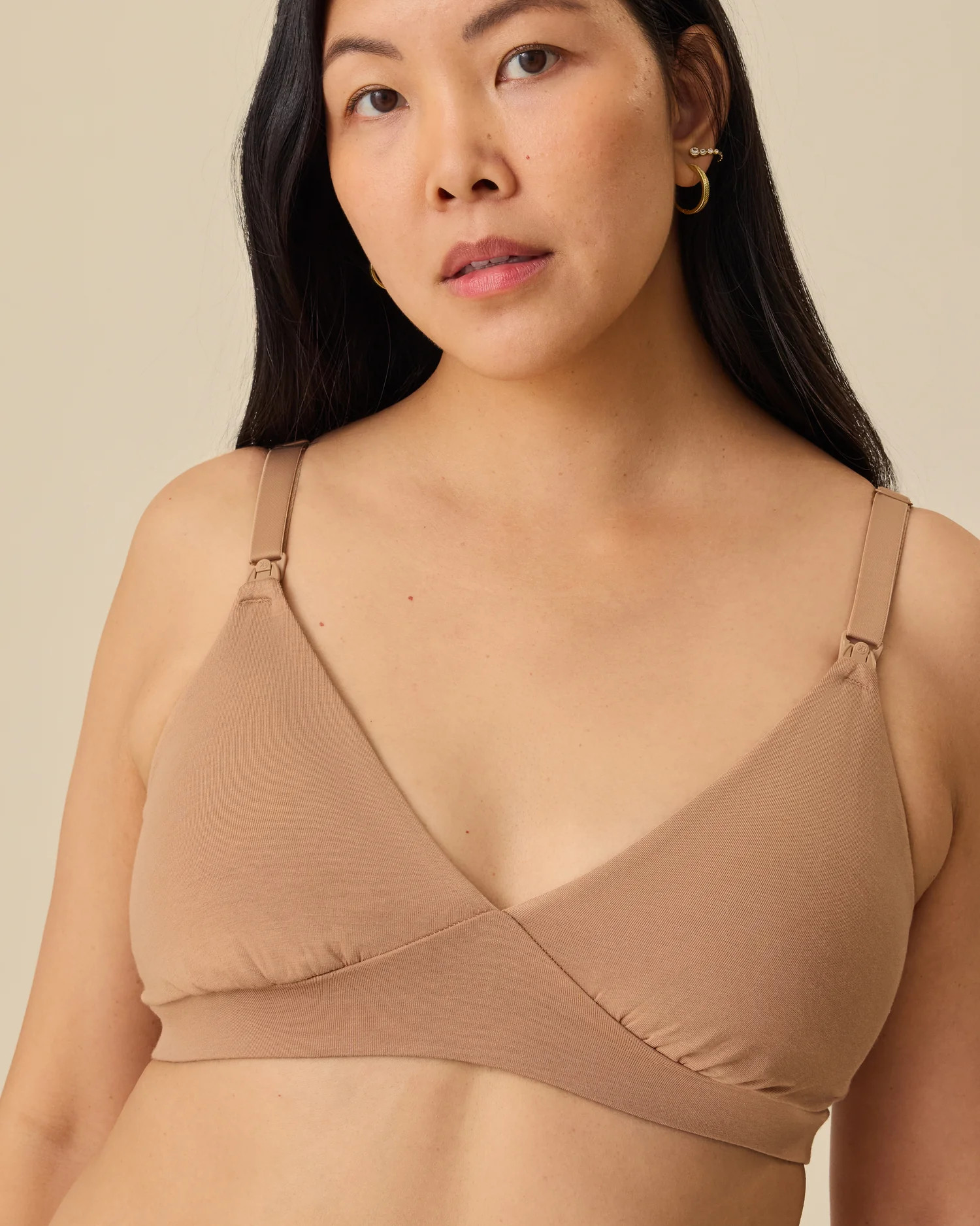 SoftStretch Cotton Maternity & Nursing Bralette | Buff - Kindred Bravely | Kindred Bravely