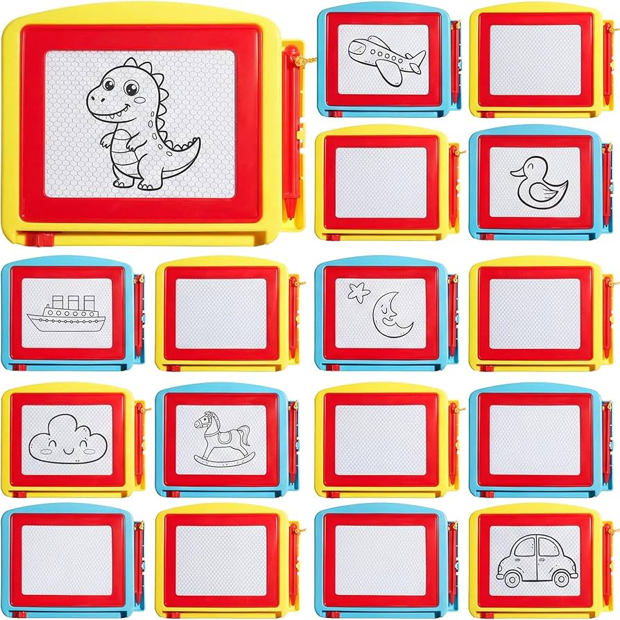 Tinlade 24 Pack Mini Magnetic Drawing Board for Kids, Small Erasable Drawing Pad, Toddler Writing... | Amazon (US)