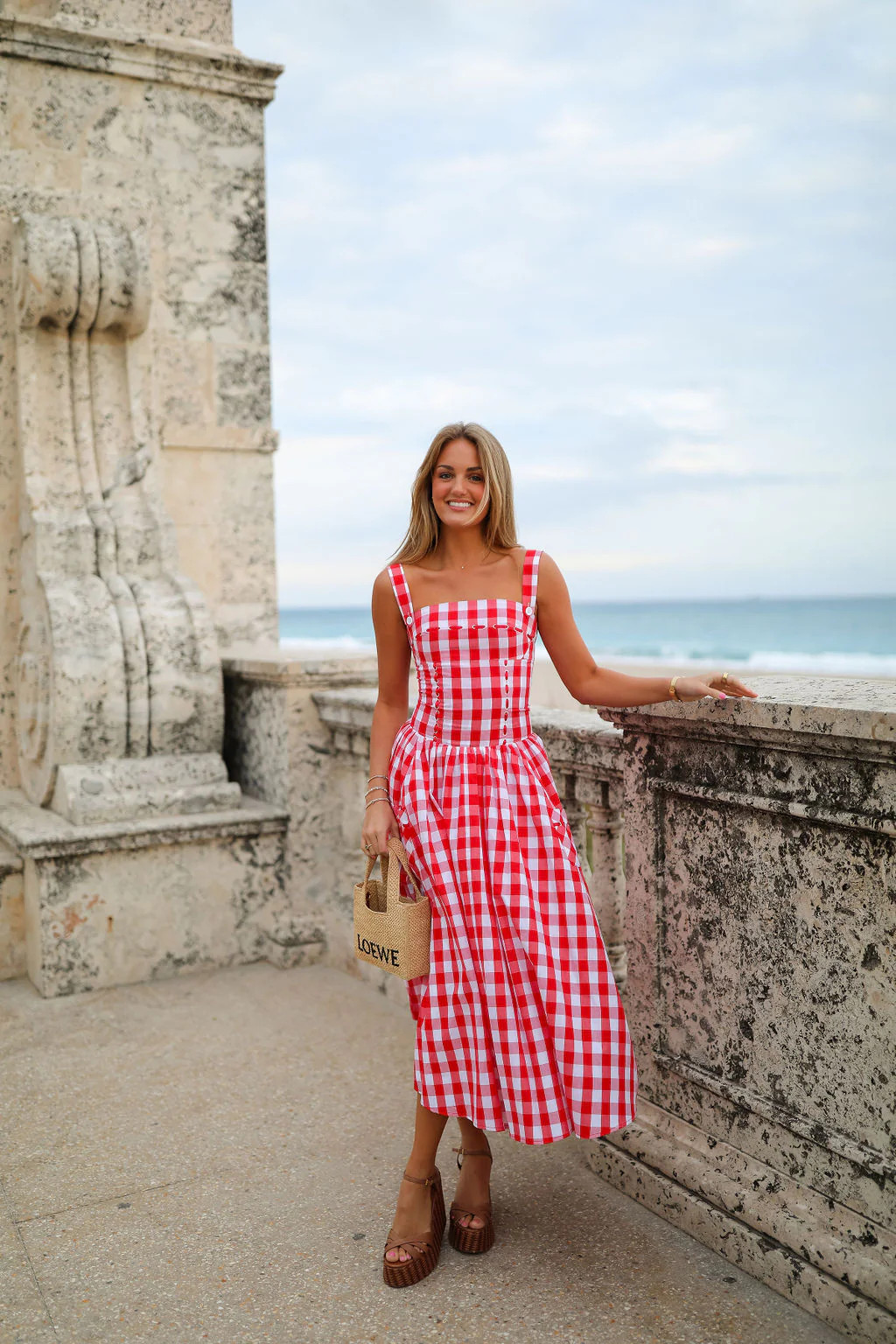 Dorothy Midi Dress - Red Gingham | cocolillys
