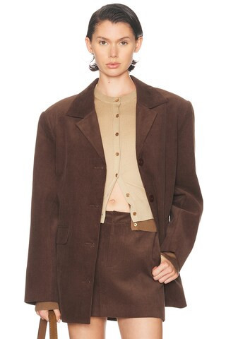SEROYA Hera Blazer in Brown | FWRD 