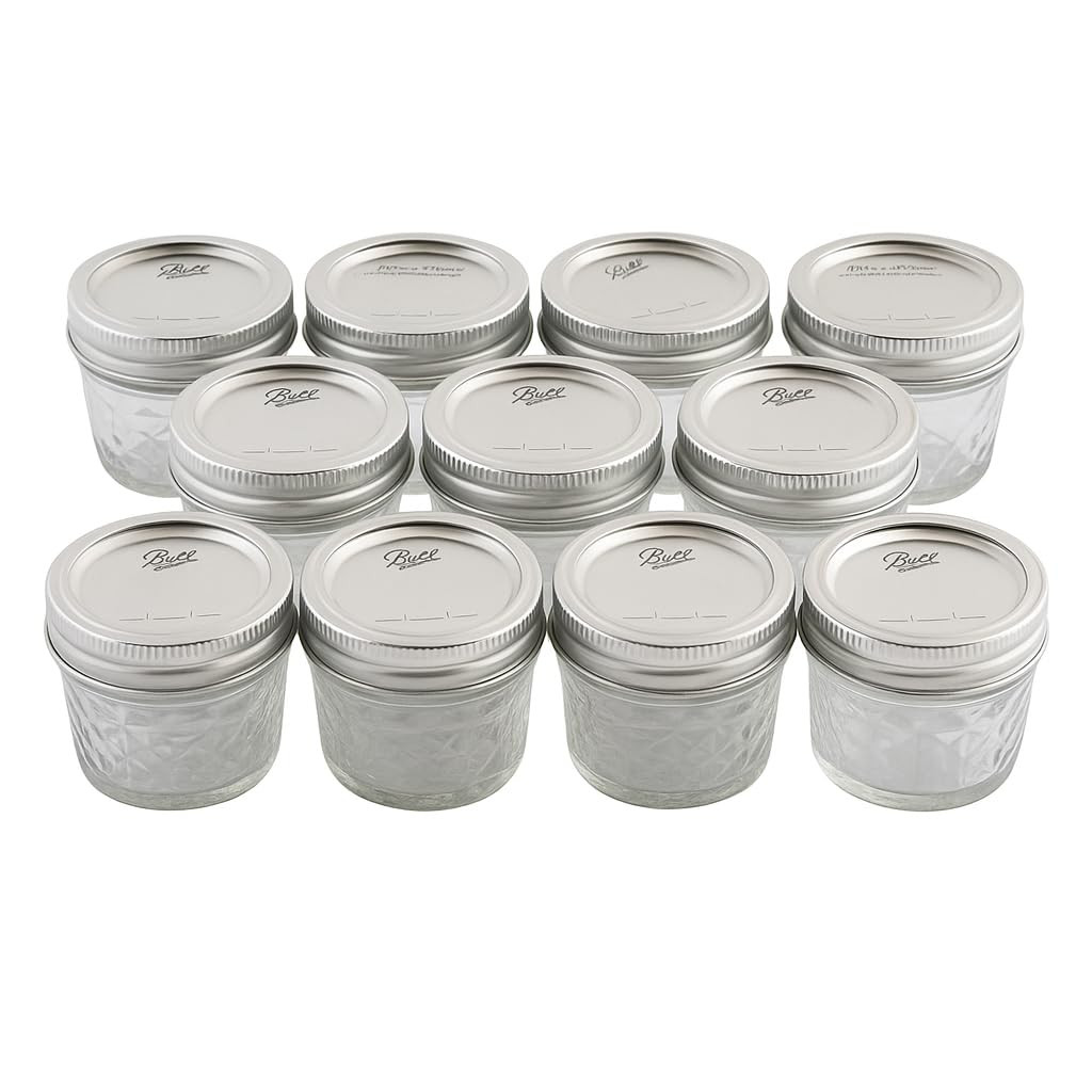 Ball - 4 oz Regular Mouth Glass Mason Jars | 11 Pack Jars with Airtight Lids | Large Glass Jar fo... | Amazon (US)