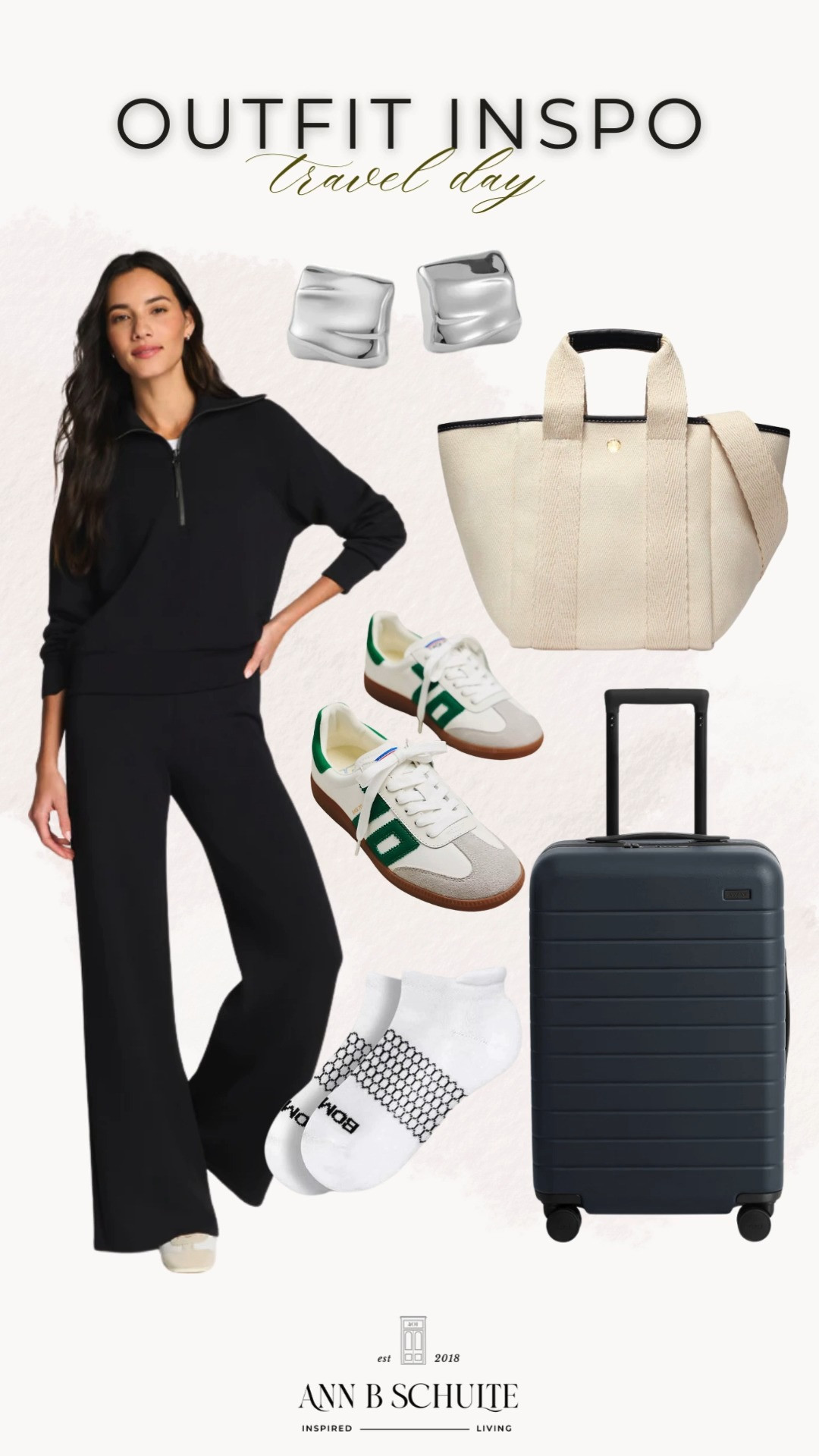 Jet set in a cozy knit, relaxed denim, and comfy sneakers that breeze through security and still look polished. This travel day outfit keeps it cute from takeoff to baggage claim. ✈️🧳😎

#TravelOutfit #AirportStyle #TravelDayLook #ComfortChic #CasualStyle #LTKStyle #OutfitInspiration #CapsuleWardrobe #StreetStyle #OnTheGoFashion 

 #LTKootd #LTKTravel