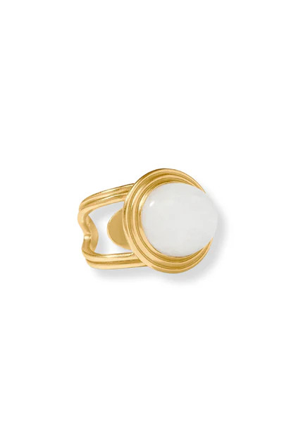 Julie Vos Portofino White Jade Statement Ring | The Willow Tree