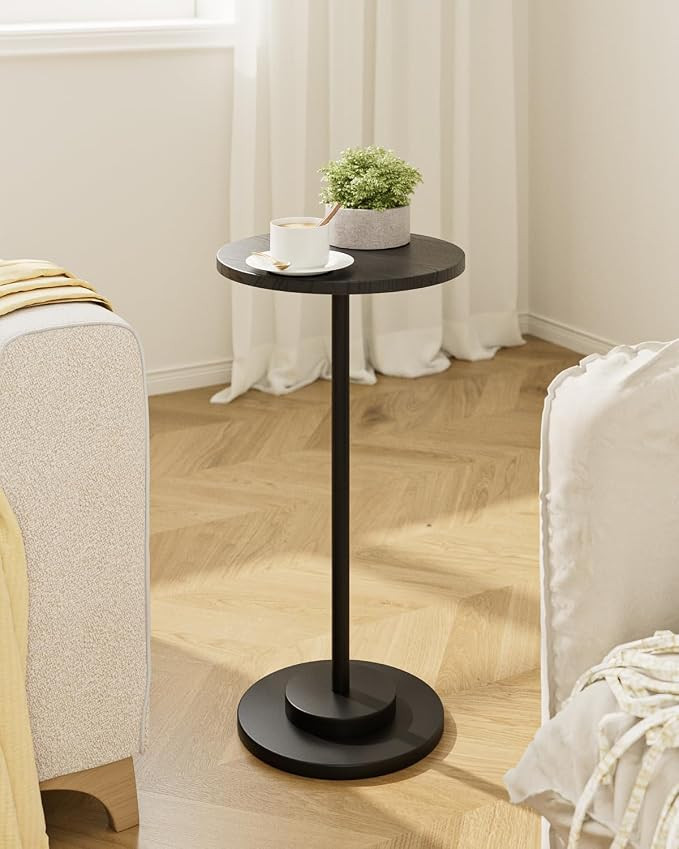Masupu Drink Table, Round Side Table for Small Spaces, Pedestal Side Table, Small End Table with ... | Amazon (US)