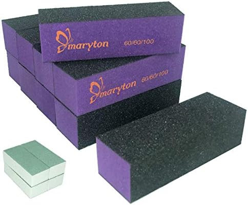 Nail Buffer Sanding Block Polisher Buffing File 60/100 Grit for Acrylic Nail Art Kit Manicure Too... | Amazon (US)