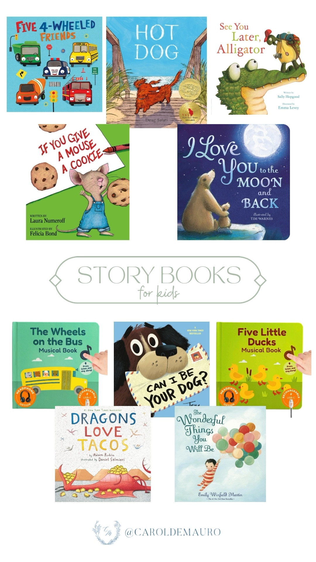 Here’s how to build your little one’s library, one story at a time! You’ve curated the perfect mix of music, animals, and imagination for your next reading marathon with these bestselling picks.

amazon finds, home library, nursery room inspo, story books, kids activities, toddler must haves, learning through play, bedtime stories

#LTKSeasonal #LTKHome #LTKKids