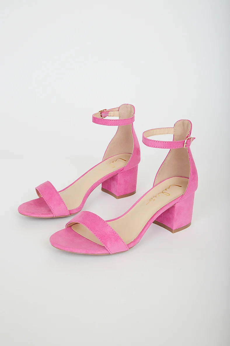 Harper Orchid Suede Ankle Strap Heels | Lulus (US)