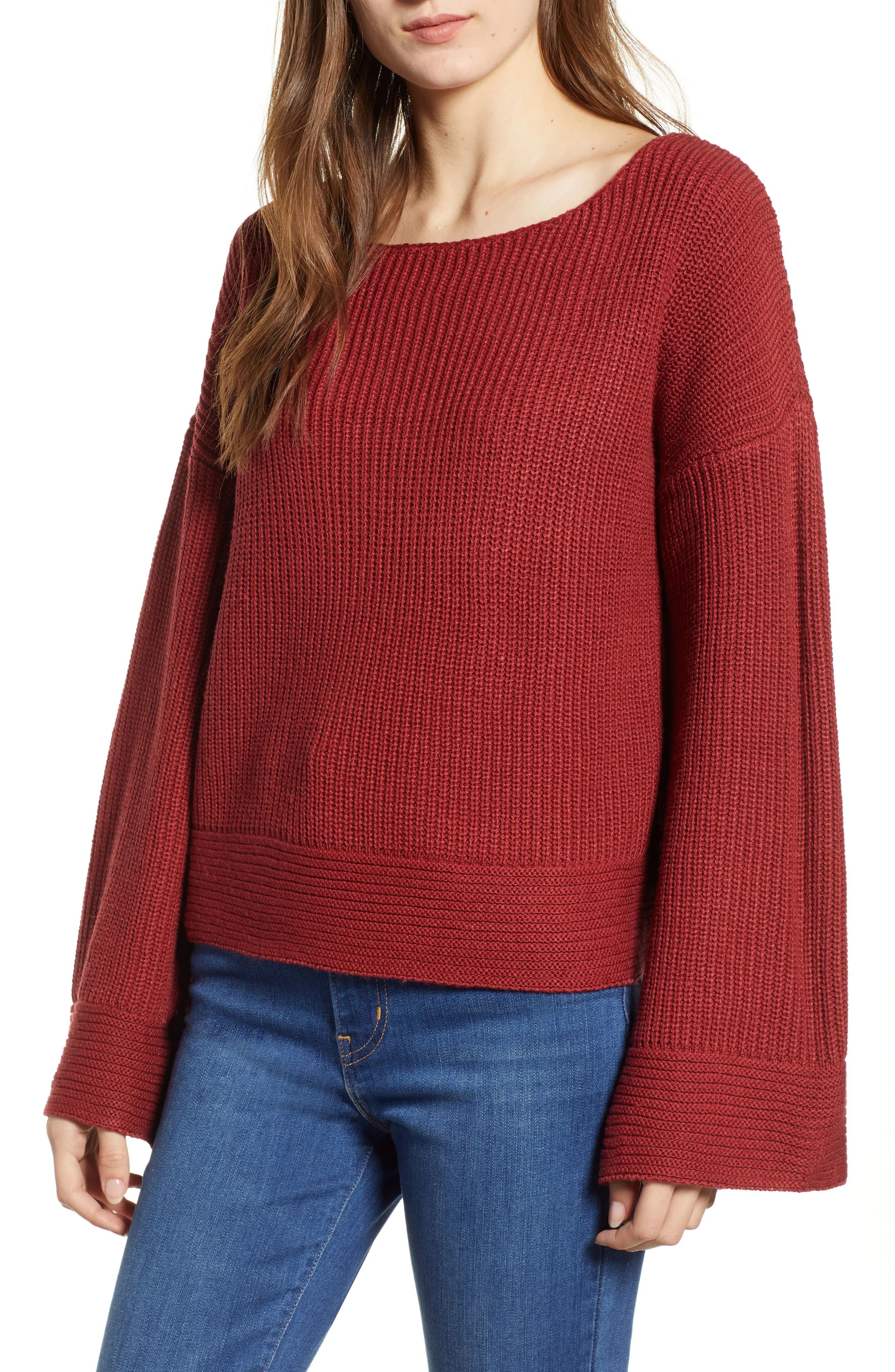 Love by Design Bell Sleeve Sweater | Nordstrom