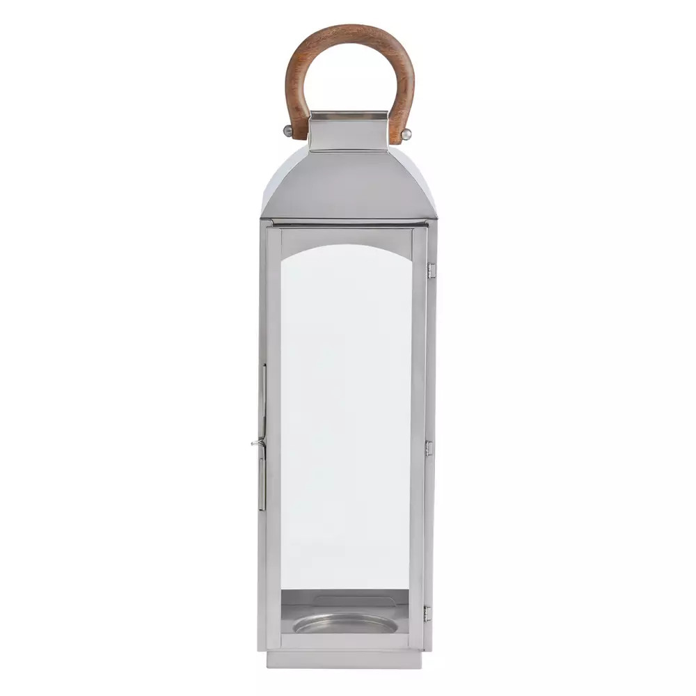 Habitat Large Lantern Candle Holder - Silver | Habitat UK