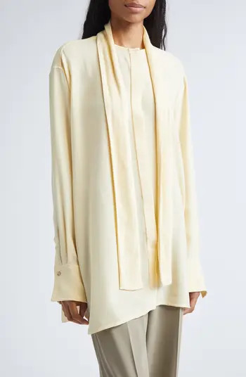 Oversize Twill Scarf Shirt | Nordstrom