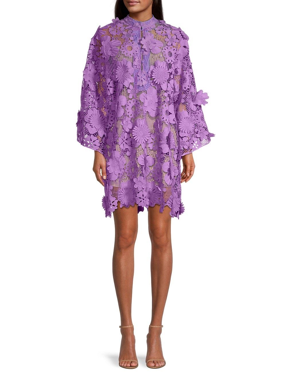 '60s Lace Caftan Minidress | Saks Fifth Avenue