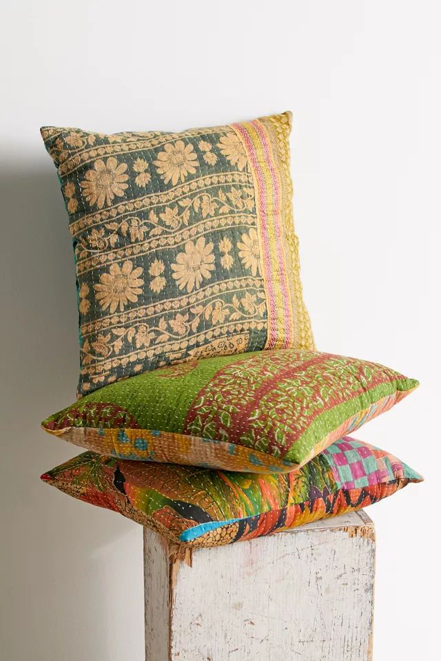 Urban Renewal One-Of-A-Kind Kantha Throw Pillow | Urban Outfitters (US and RoW)