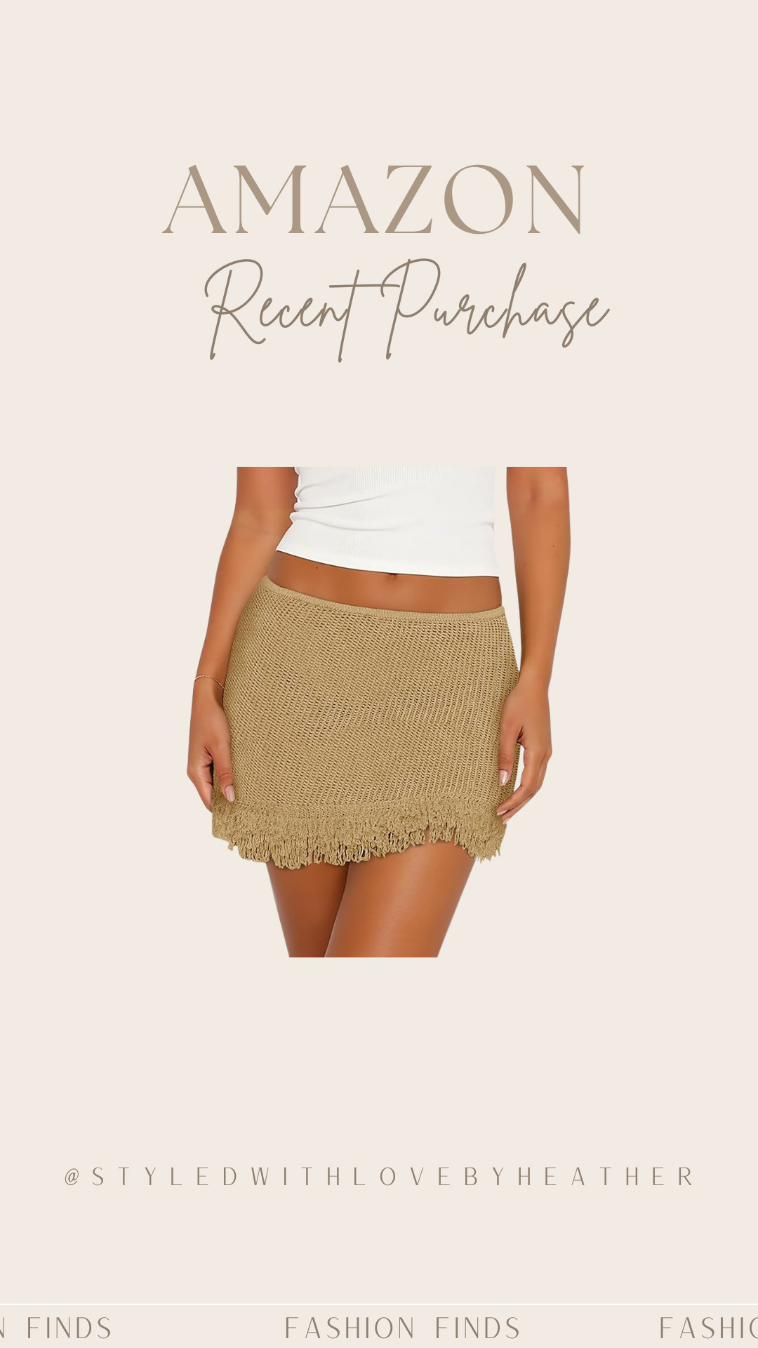 ✨ Recent Amazon find I’m loving ✨

This knit fringe mini skirt is the perfect summer staple. The lightweight crochet texture and subtle fringe detail give it that effortless beachy vibe, perfect for pairing with a tank, bikini top, or oversized button-down.

Such a cute piece for vacations, beach days, and warm spring–summer outfits.
Linked on my LTK 🤍 ✨

 

 #LTKFestival #LTKPetite #LTKSwim