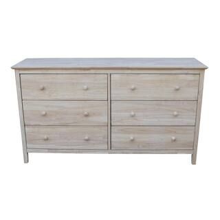 International Concepts Brooklyn 6-Drawer Unfinished Wood Dresser BD-8006 - The Home Depot | The Home Depot