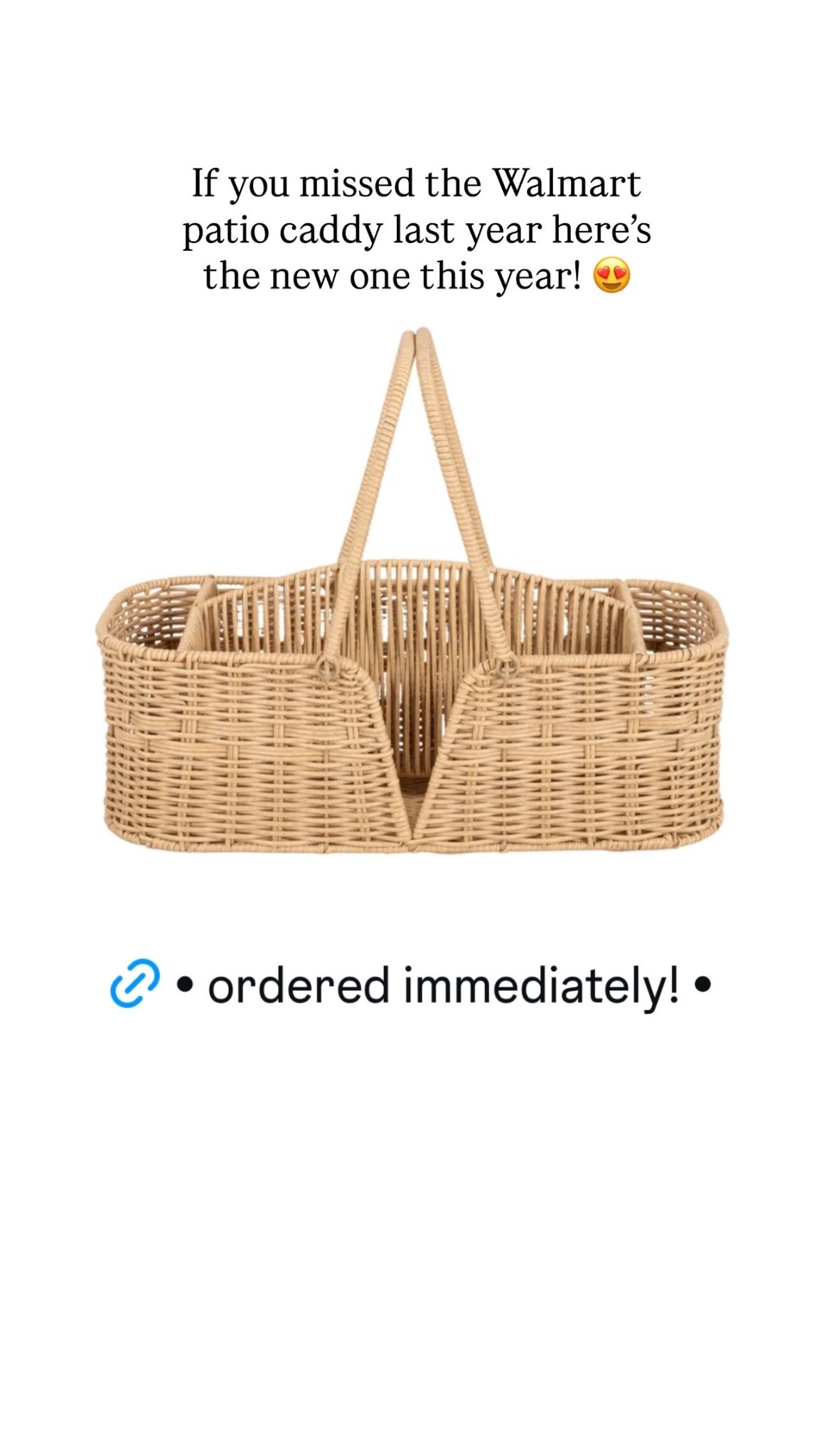 If you missed the Walmart patio caddy last year here’s the new one this year! 😍
