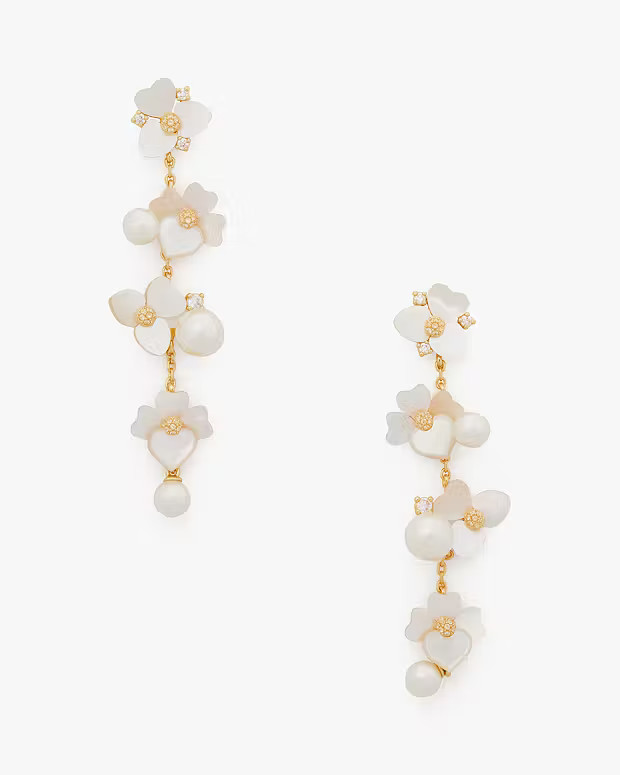 Precious Pansy Statement Linear Earrings | Kate Spade (US)