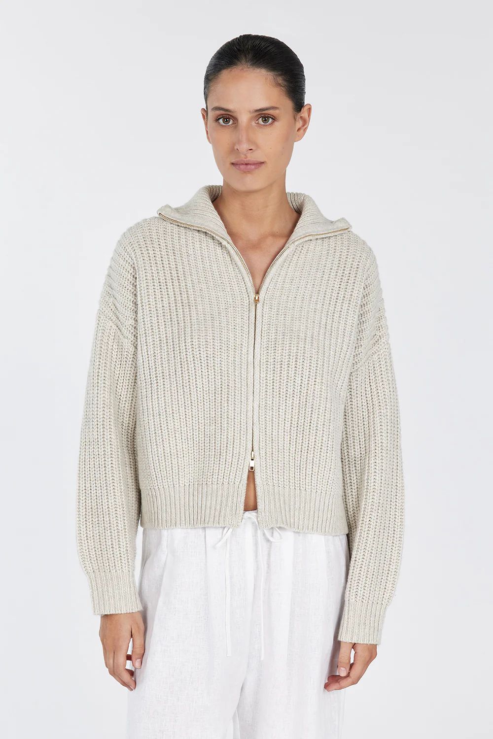 ISSY OAT MARLE WOOL BLEND JUMPER | DISSH