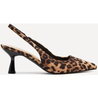 Presley Leopard Print Court Heels, Yellow | PrettyLittleThing UK