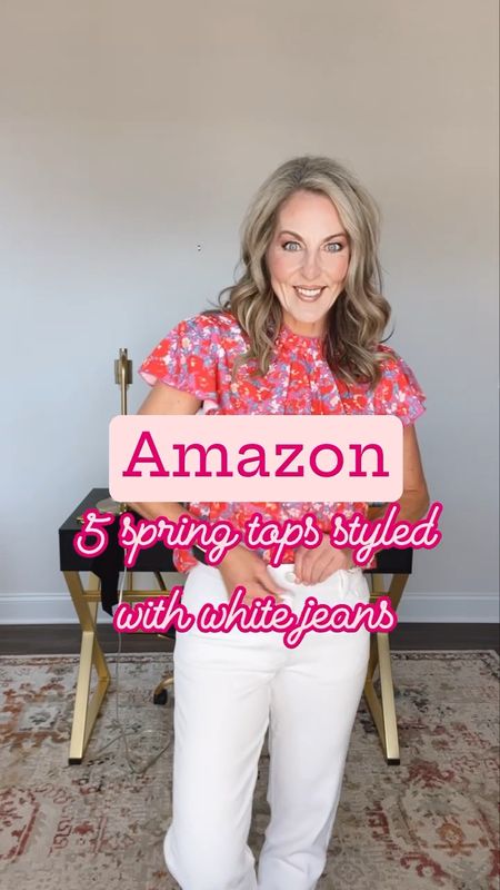 Amazing pair of white jeans paired with these 5 Amazon NEW 2024 tops all under $30! Comes in multiple colors wearing size small in all tops and size 26 in jeans // many have coupons !! So affordable! ♥️

#LTKfindsunder50 #LTKworkwear #LTKstyletip
