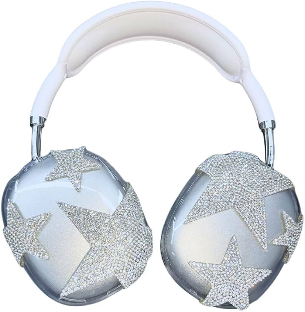 Case Cover for AirPods Max Headphones Glittering gem-Encrusted, Stars Sparkling Rhinestones Acces... | Amazon (US)